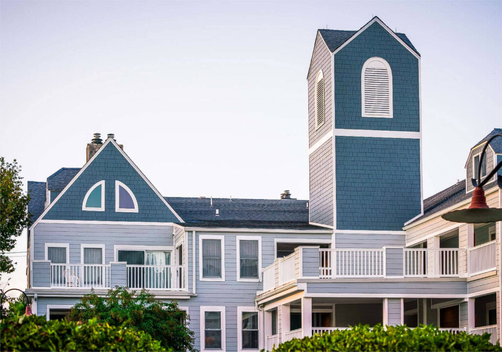 Boothbay Blue Siding Home by James Hardie siding contractors