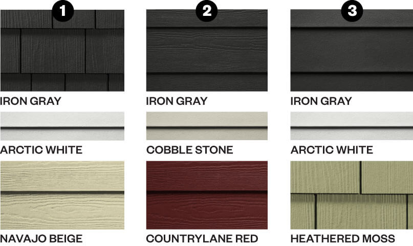 Iron Grey Siding Combinations Hardie board siding repair and installation contractors company