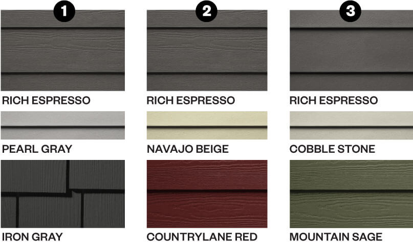 Rich Espresso Siding Combinations Hardie board siding repair and installation contractors company