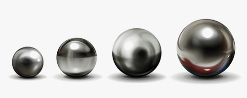 Metal balls small to large for hail proof roofing