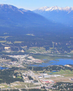 Aerial view of roofs in Invermere British Columbia