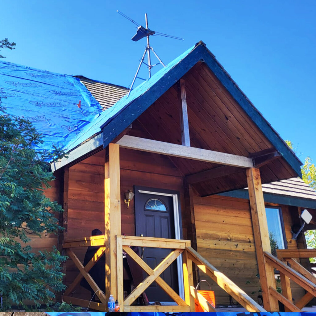 Cedar shake to metal roof transformation in Calgary Alberta