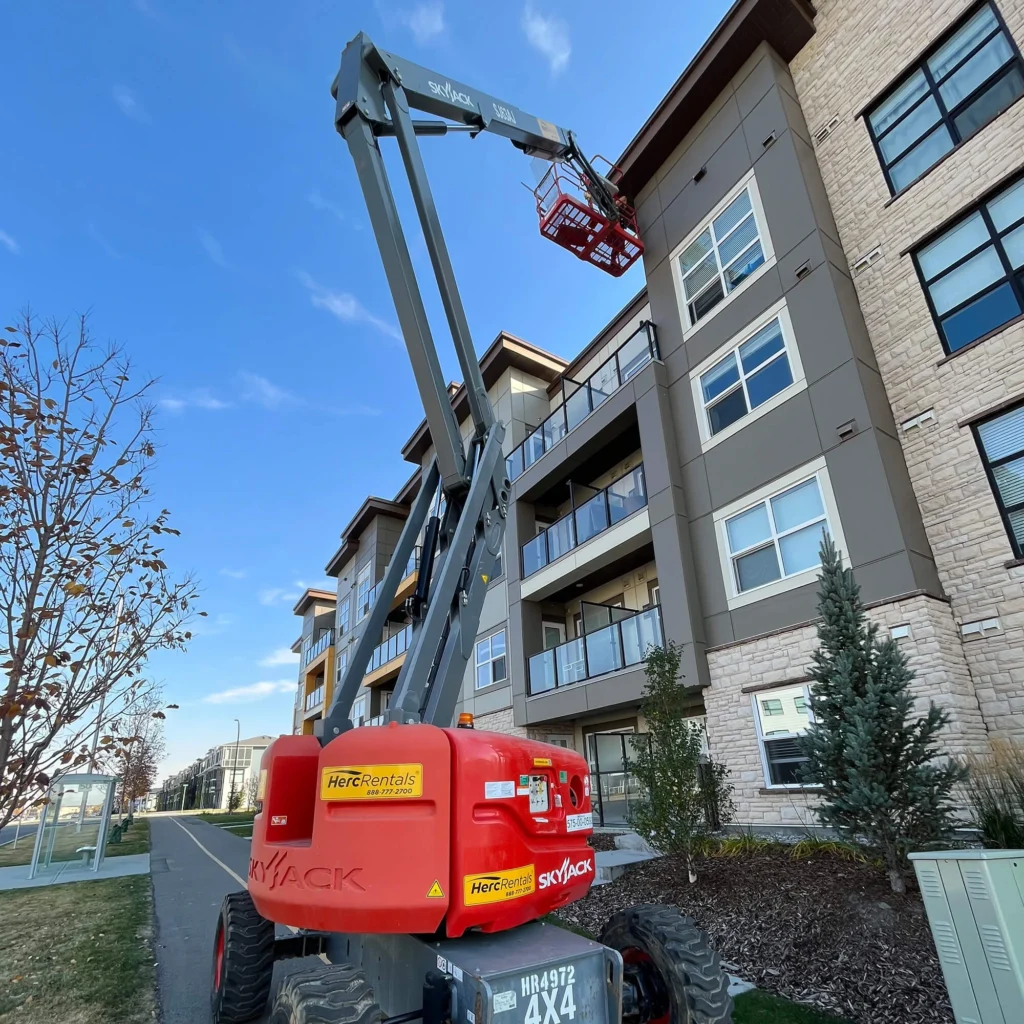 Heavy equipment to repair siding