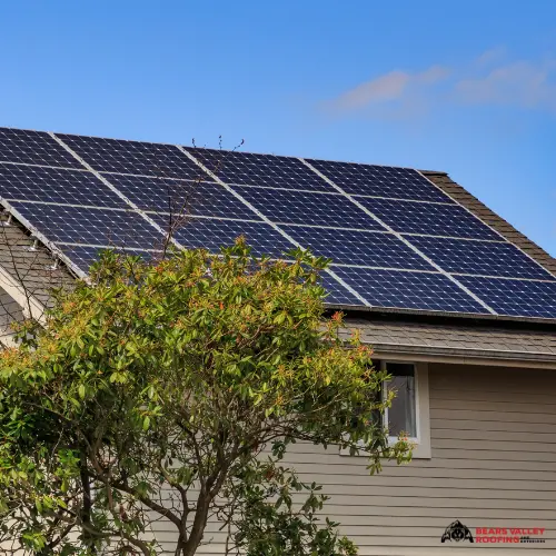 roof and solar panels