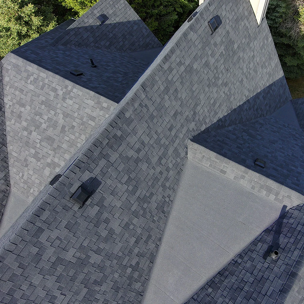 Asphalt shingle roof installation example for luxury homes in Upper Mount Royal Calgary