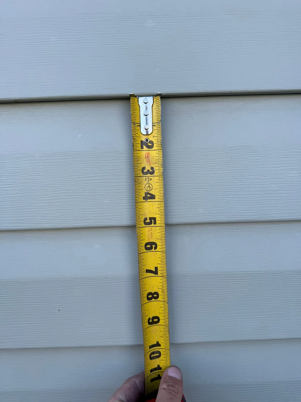 Measuring vinyl siding profile for a colour and profile match, Calgary