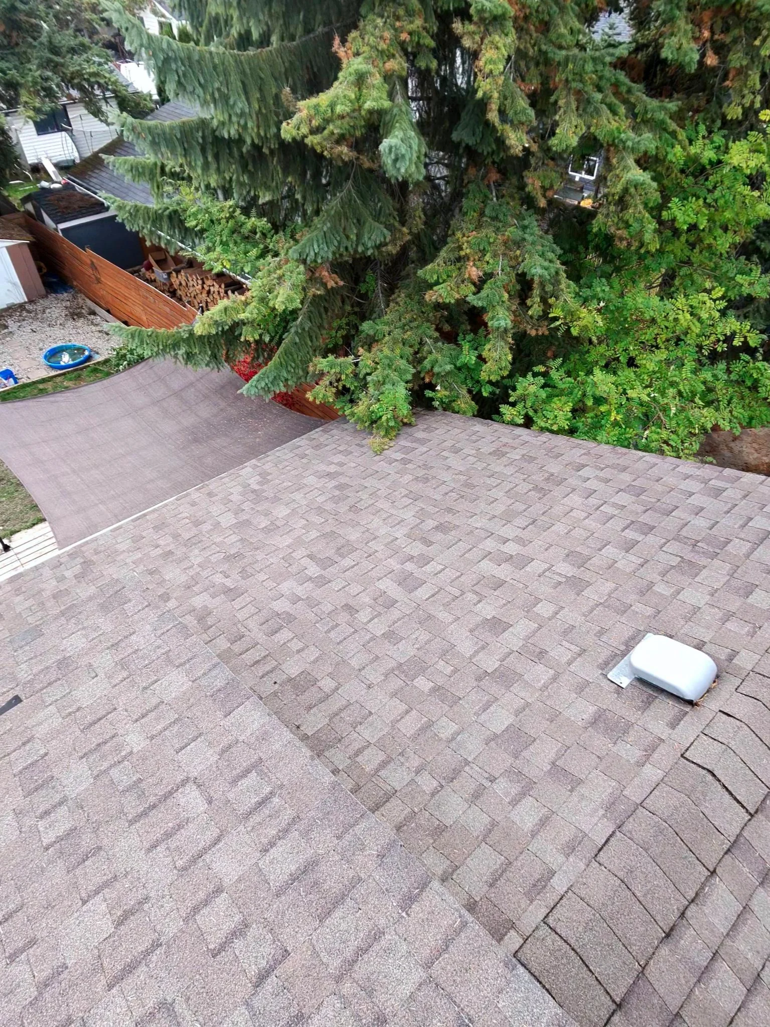 A lower roof section, Golden, BC