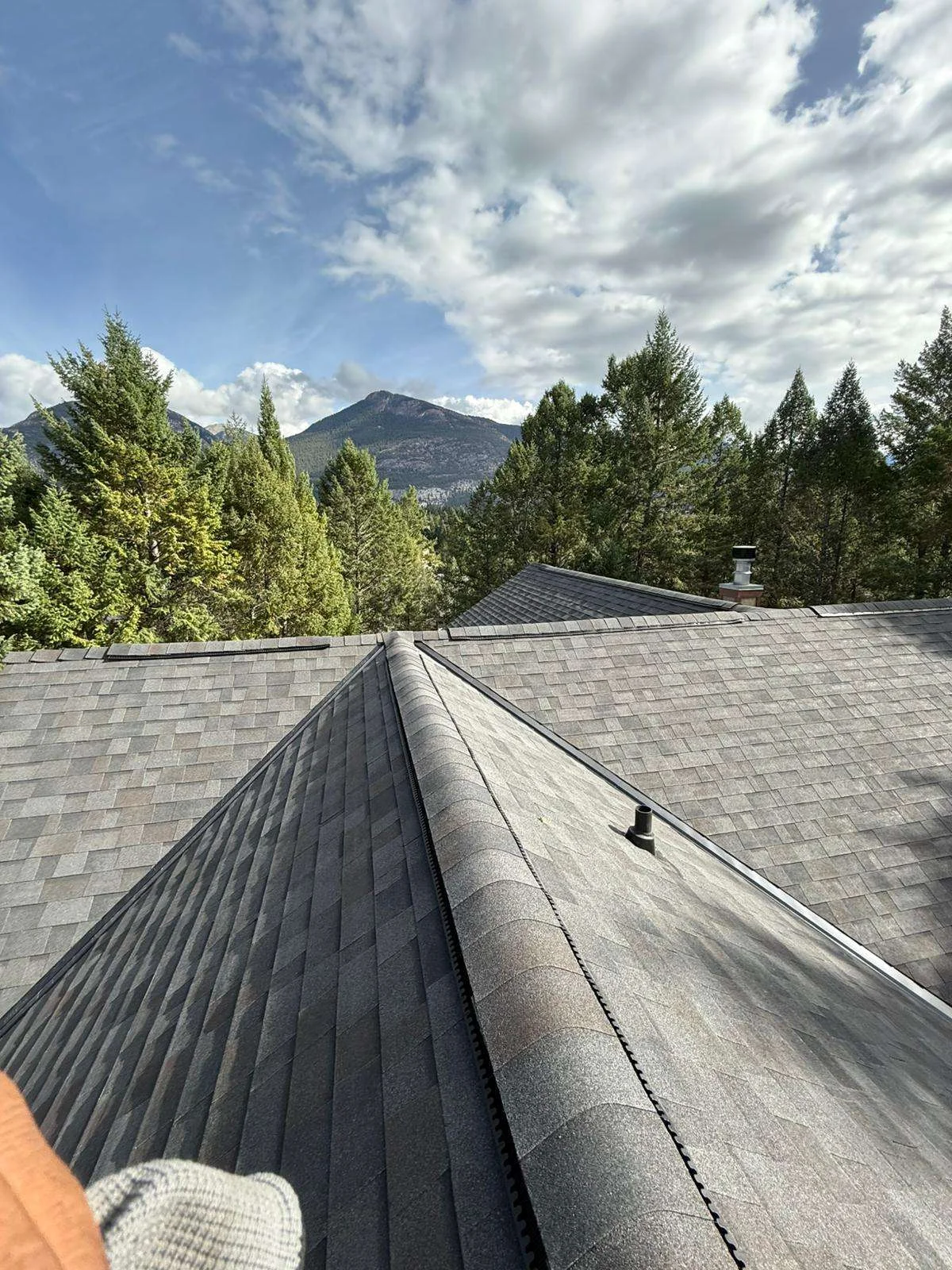 A new ridge on the Malarkey Legacy roof, Invermere, BC