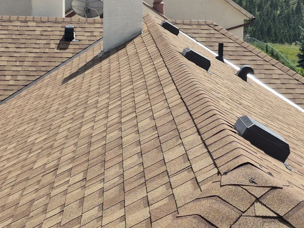 New roof vents and ridge on a Radium Hot Springs townhome roof