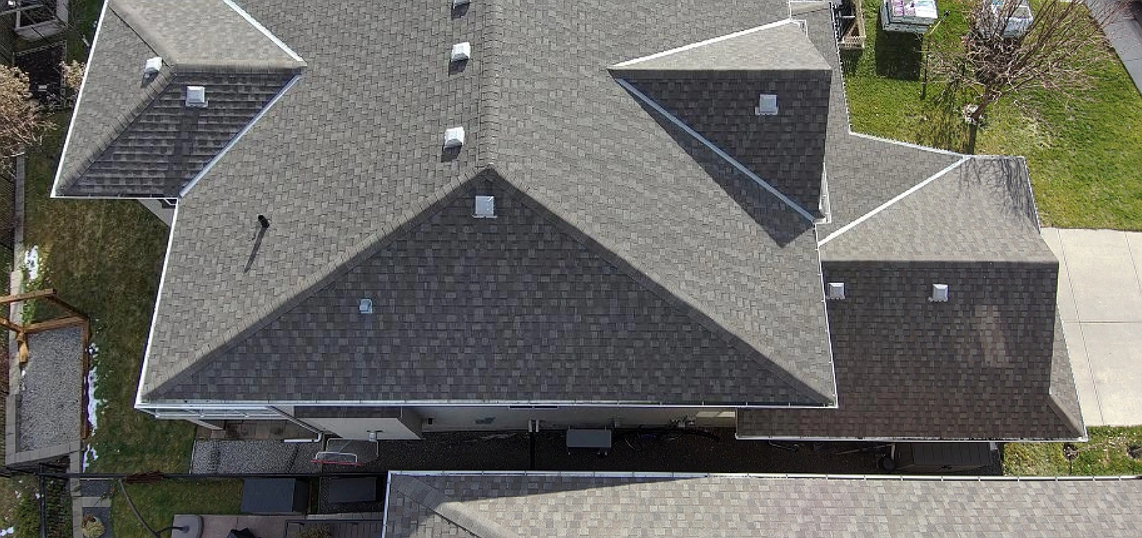 Overhead view of the main roof, Tuscany, Calgary, AB